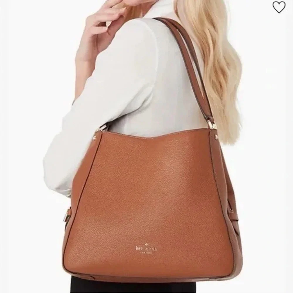 Kate Spade Leila Triple Compartment Shoulder Bag / Warm Brown / BRAND NEW / NWT - Picture 7 of 8